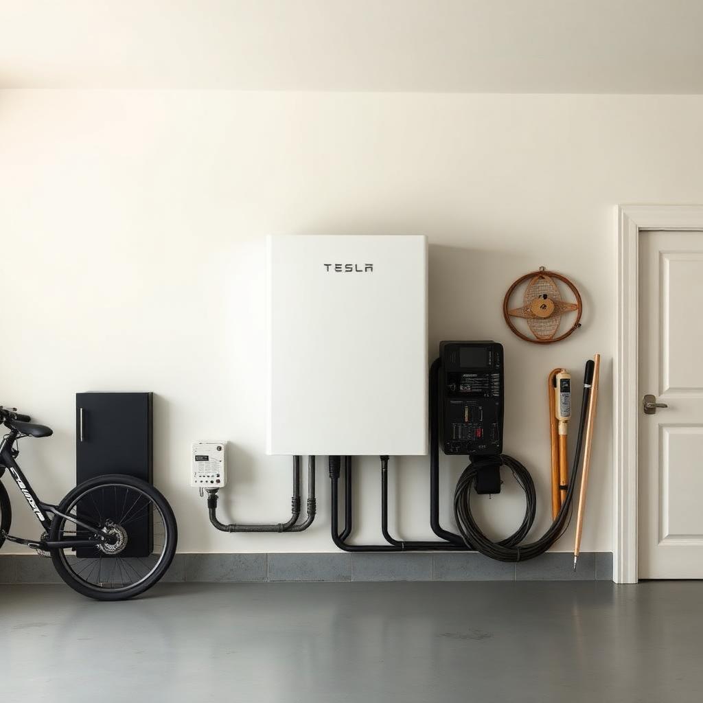 Tesla Powerwall 3 wall-mounted in a modern Texas garage